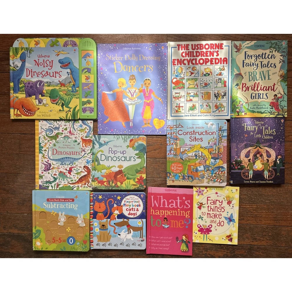 Lot of 12 Usborne Various Books Children's Educational Encyclopedia Dinosaurs